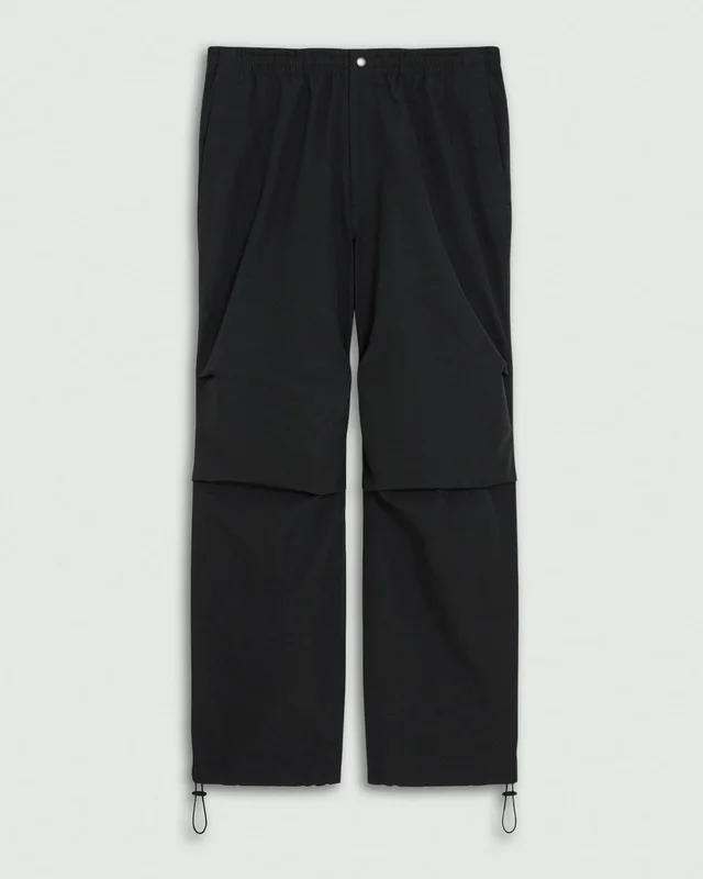 Theory Wide-Leg Drawstring Pant in Cotton-Blend, photo 2 of 5 from Theory