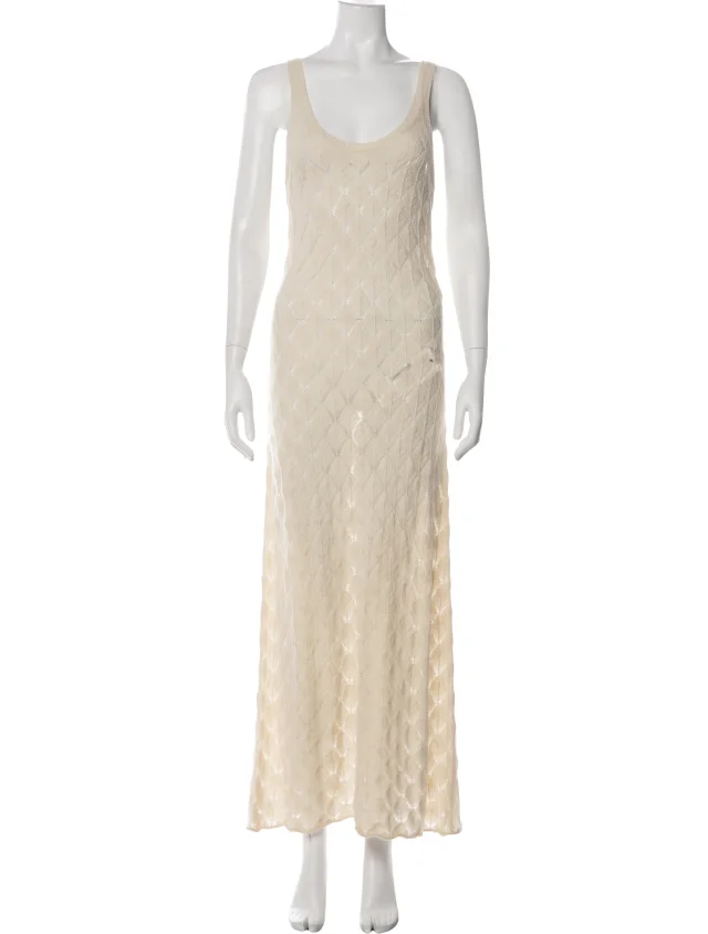 Chloé Cashmere Long Dress in green Cashmere from The RealReal