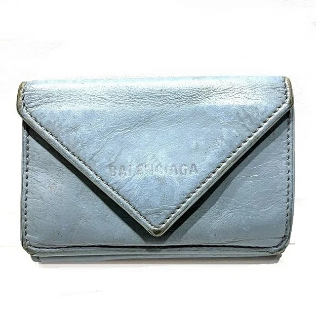 Balenciaga Papier Mini tri fold wallet in Leather from LuxUness
