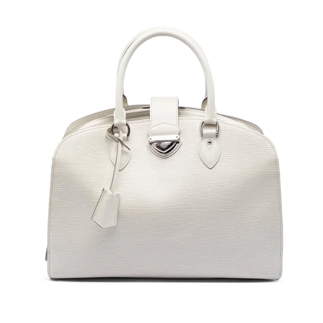 White Louis Vuitton Epi Pont Neuf GM Handbag in White Leather from Designer Revival