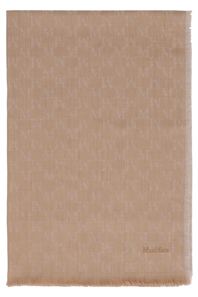 Max Mara Magico Scarf — Camel Virgin Wool Scarfs in Brown Wool from HEWI