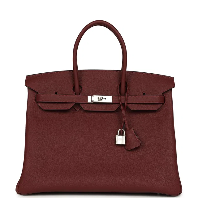 Hermès Birkin 35 Rouge H Togo Palladium Hardware in Burgundy Togo leather from Madison Avenue Couture