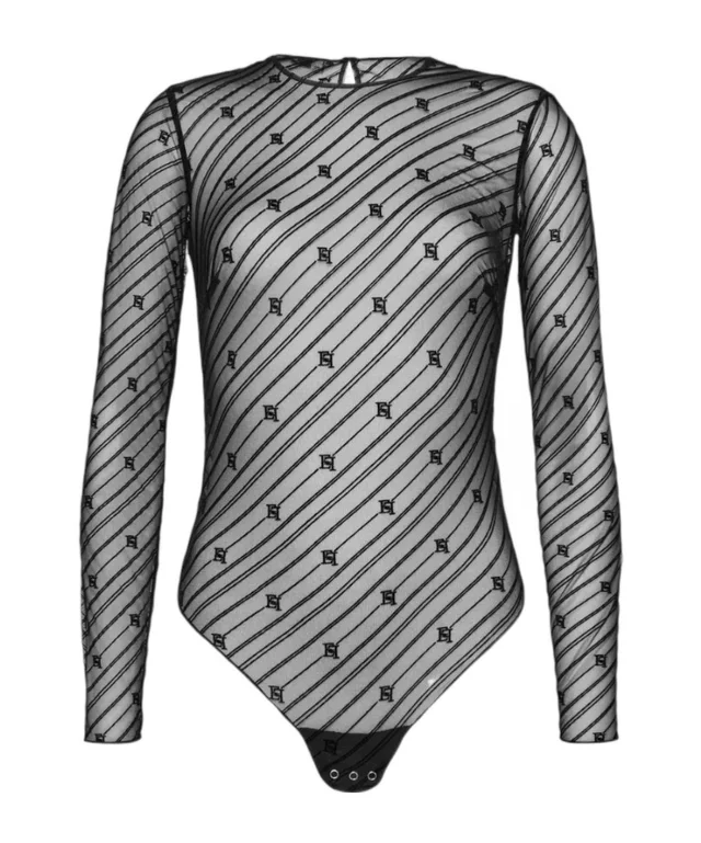 Elisabetta Franchi Long-sleeve mesh bodysuit, image 1 of 1 from SENSER