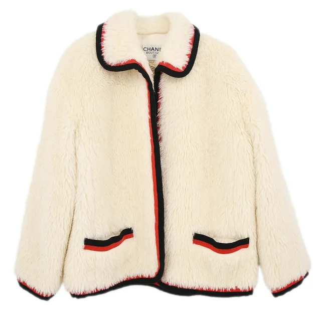 Chanel 1994 Jacket White #40 in White Cashmere from AMORE Vintage Tokyo