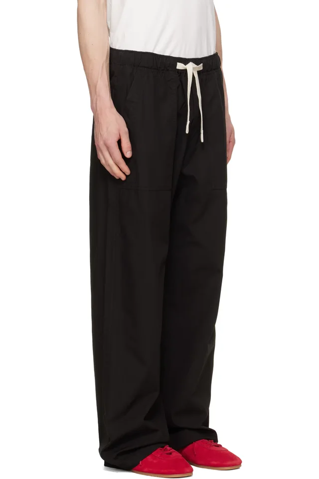 Palm Angels Black Tree Logo Loose Trousers, photo 2 of 5 from SSENSE