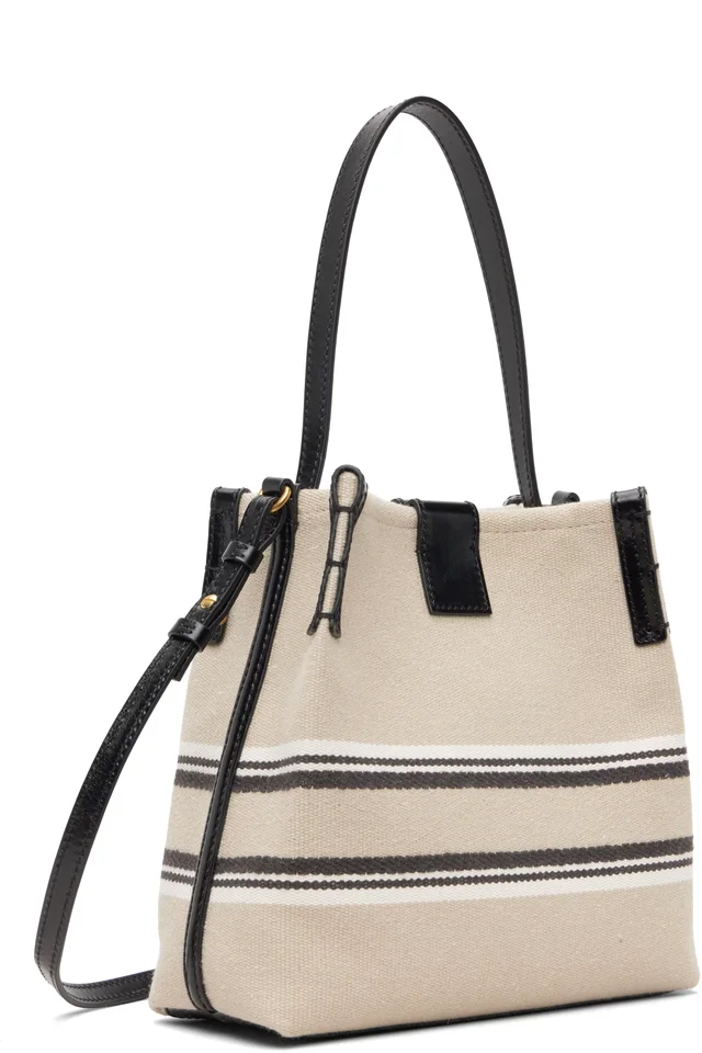 BALMAIN Beige Release Bucket Bag, photo 3 of 4 from SSENSE