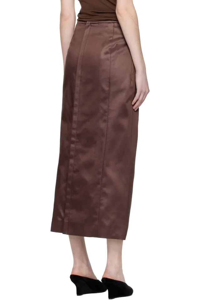 Lanvin Brown Straight Maxi Skirt, photo 3 of 4 from SSENSE