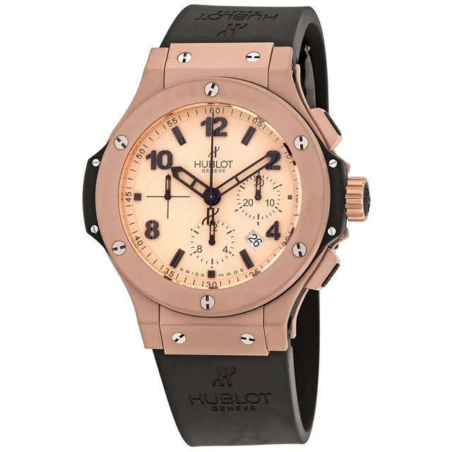 Hublot Big Bang Chronograph Matt Gold (SatinFinish) Dial Mens Watch 301.PI.500.RX in black|gold|pink from Jomashop.com