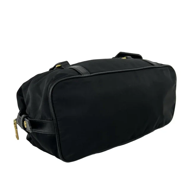 Prada Leather Tote Bag in Black Nylon from LuxUness, photo 7 of 10