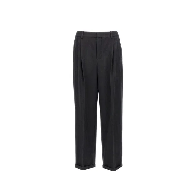 Saint Laurent Black Cashmere Dress Pants in Black Cashmere from HEWI