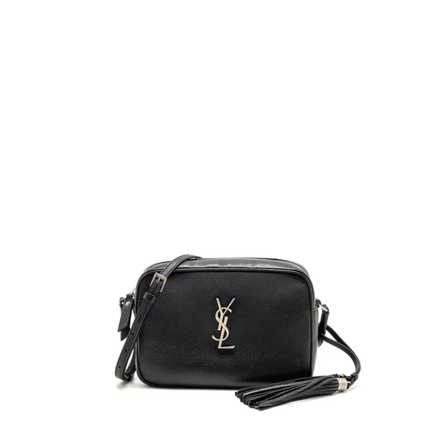 Saint Laurent Lou Camera Bag Calfskin Black SHW in Black Calfskin from EMIER
