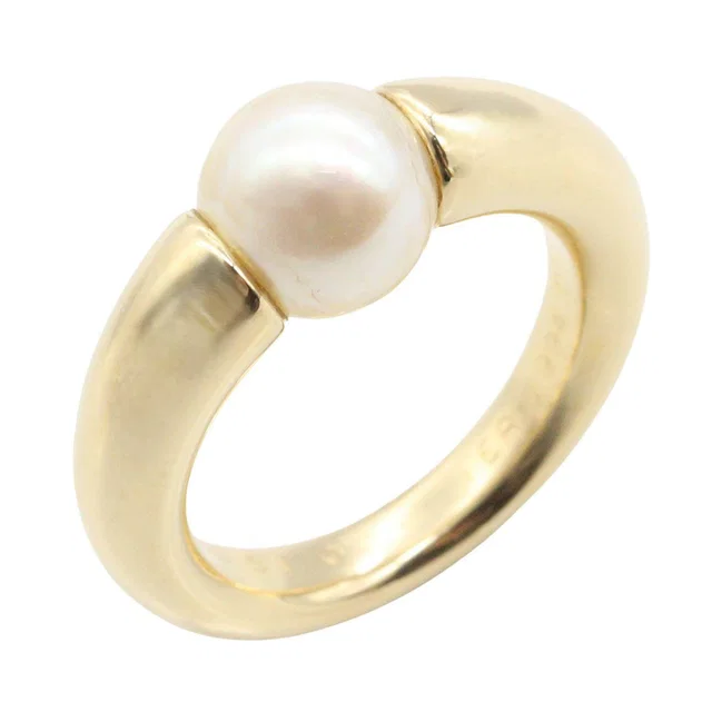 Cartier Akoya Pearl Au750 Ring Size 51 from LuxUness