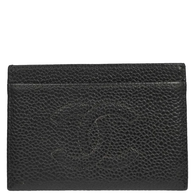 Chanel 2000-2001 Black Caviar Skin Cardholder Small Good in Black Caviar leather from AMORE Vintage Tokyo