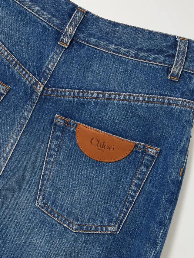 CHLOÉ High-rise wide-leg jeans in blue 100% Cotton, photo 6 of 6 from NET-A-PORTER (Canada)