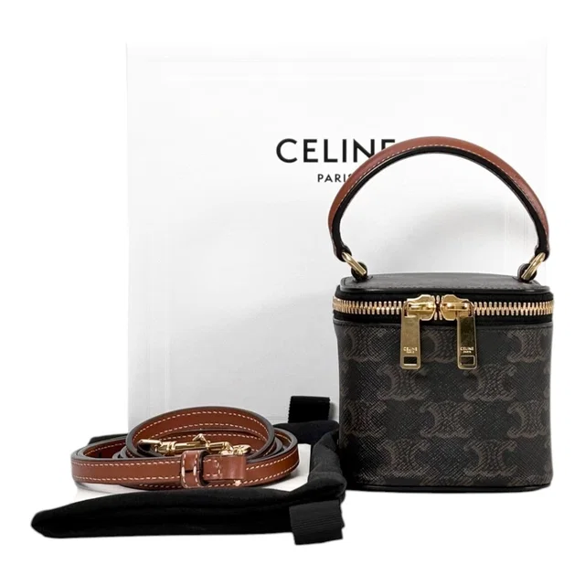 Celine Triomphe Canvas Vanity Bag in Canvas from Luxury Promise