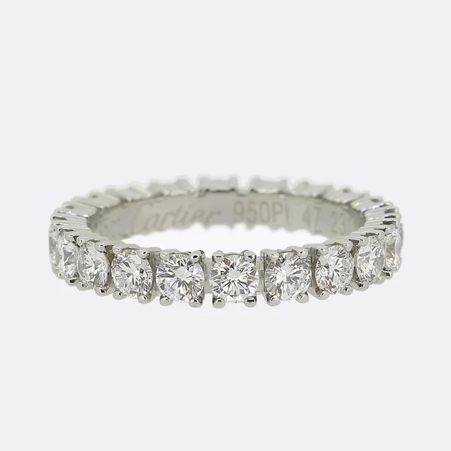 Cartier 1.35 Carat Diamond Eternity Ring Size H (47) from The Vintage Jeweller