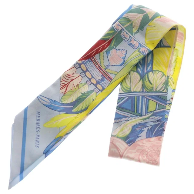 Hermès Twilly Dance Pacifique Pacific Scarf Multicolor Silk 15 in Multicolor Silk from The Reluxe