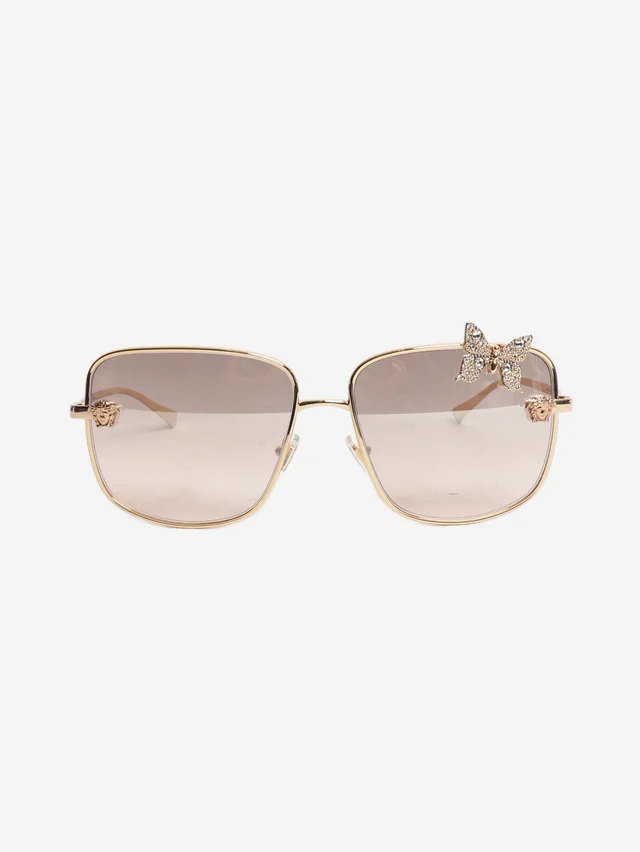 Versace Gold butterfly sunglasses in Gold from Sign of the Times