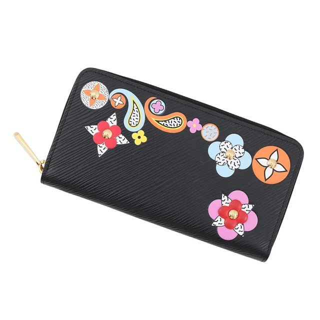 Louis Vuitton Zippy Wallet NoirM62296 Epi Leather/Flower in Leather from GALLERY RARE