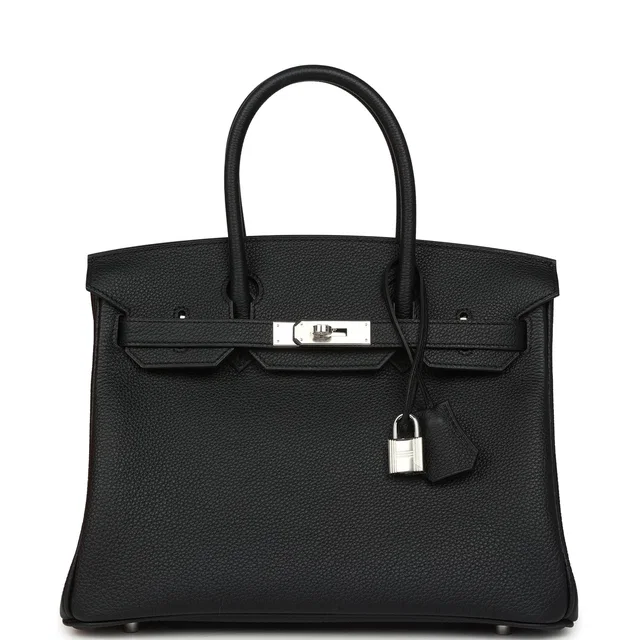 Hermès Birkin 30 Black Togo Palladium Hardware in Black Togo leather from Madison Avenue Couture
