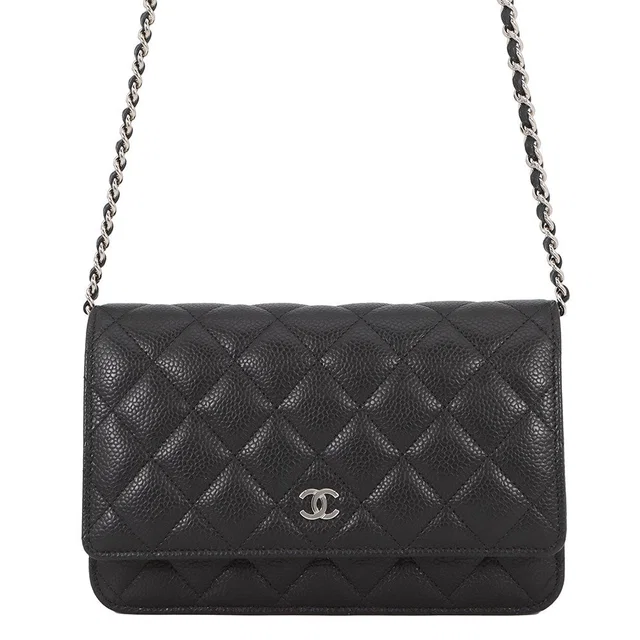Chanel Matelasse Classic Chain Wallet BlackAP0250-Y01588-C3906 Caviar Leather in Caviar leather from GALLERY RARE