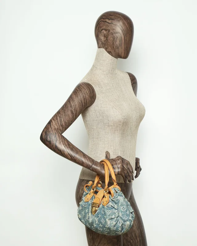 Louis Vuitton Monogram Denim Pleaty Handbag in Denim from A Retro Tale, photo 9 of 10