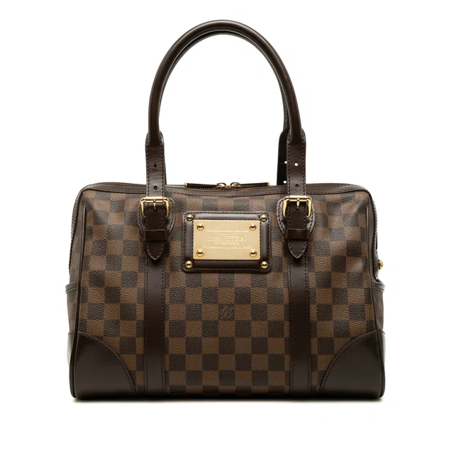 Brown Louis Vuitton Damier Ebene Berkeley Handbag in Brown Canvas from Designer Revival