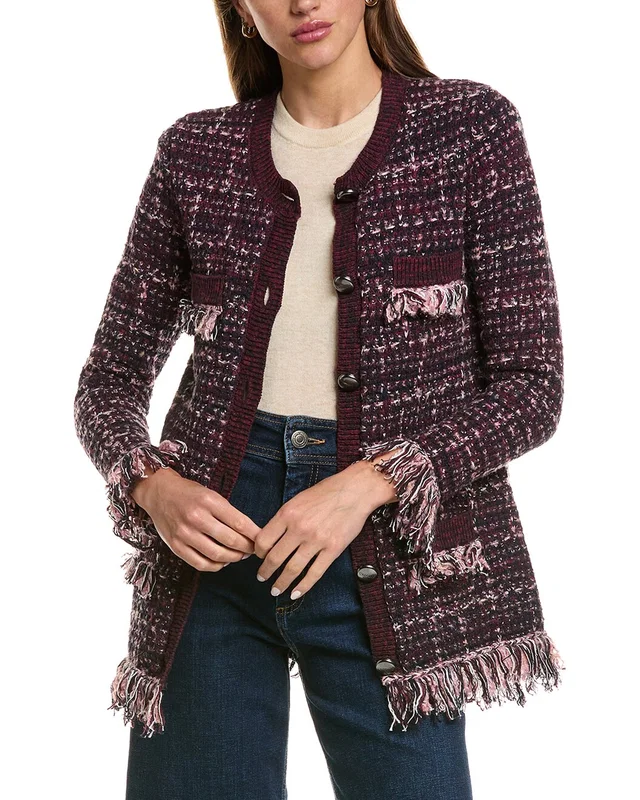 L’AGENCE Kastoria Fringe Trim Cardigan, image 1 of 1 from Rue La La
