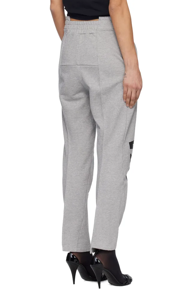 VETEMENTS Gray Cut Up Logo Sweatpants, photo 3 of 4 from SSENSE