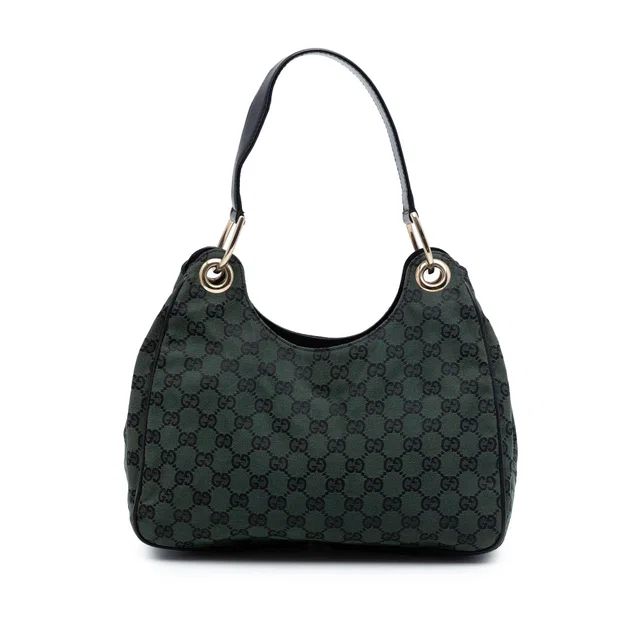 Green Gucci GG Canvas Colbert Shoulder Bag in Green Canvas from Designer Revival