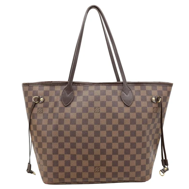 Louis Vuitton Neverfull MM Damier Ebene Tote Bag Brown in Brown Canvas from Dallas Designer Handbags
