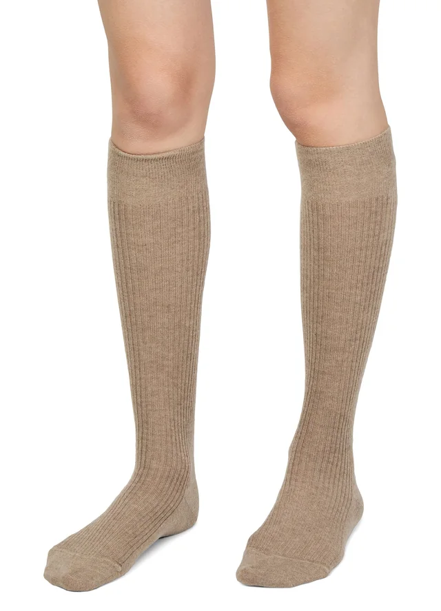 MAX MARA Oxiria socks in Beige 100% cashmere, photo 2 of 3 from 24S (US)