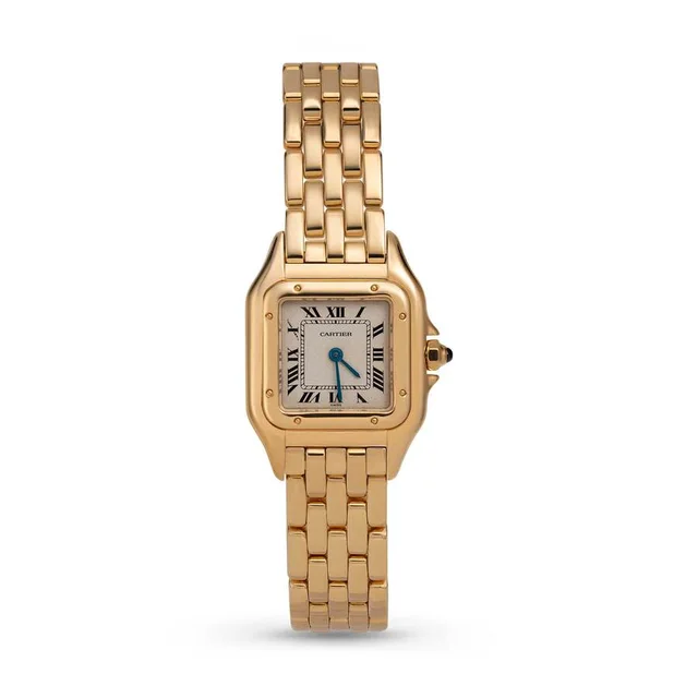Panthere De Cartier Quartz White Dial Ladies Watch 1070 in yellow|gold|white from Jomashop.com