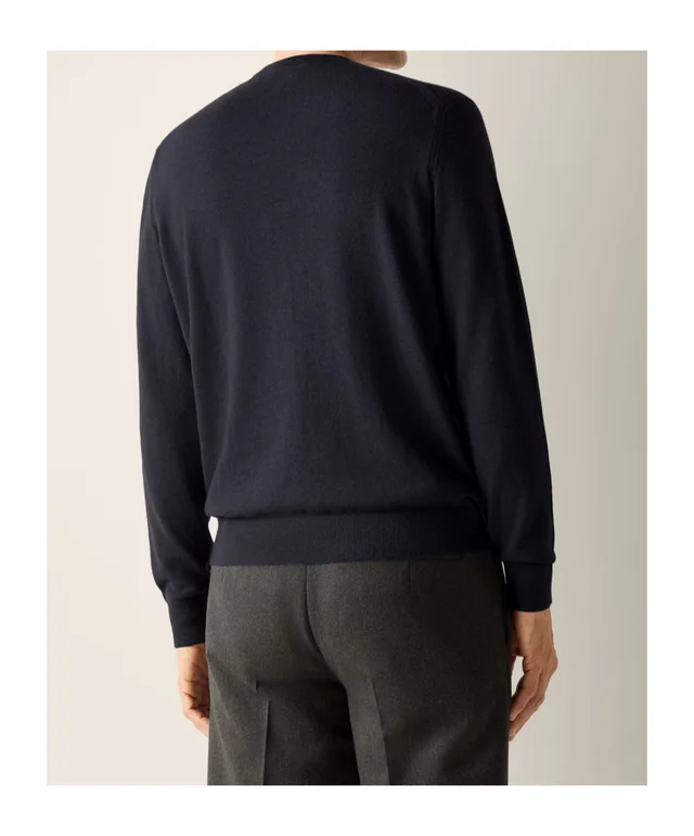 Zegna navy blue Oasi cashmere crewneck sweater, photo 4 of 5 from SENSER