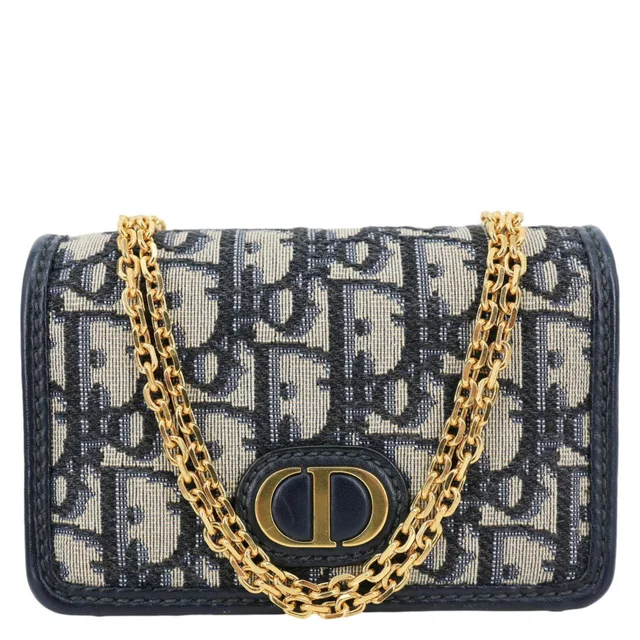Dior 30 Montaigne 2 In 1 Nano Jacquard Oblique Pouch Blue in Blue from Dallas Designer Handbags