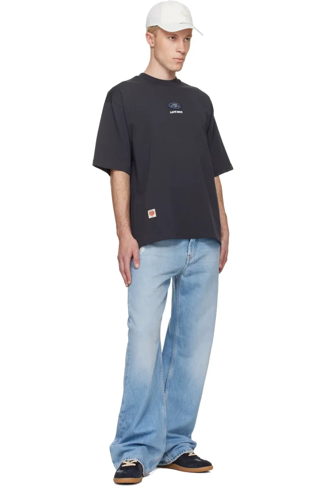 AAPE by A Bathing Ape Gray 'AAPE' Fancy Main T-shirt, photo 4 of 4 from SSENSE