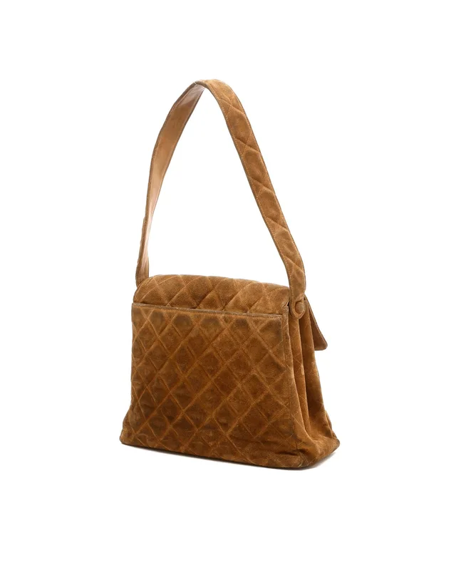 Chanel CC Quilted Suede Shoulder Bag in Suede from A Retro Tale, photo 3 of 15