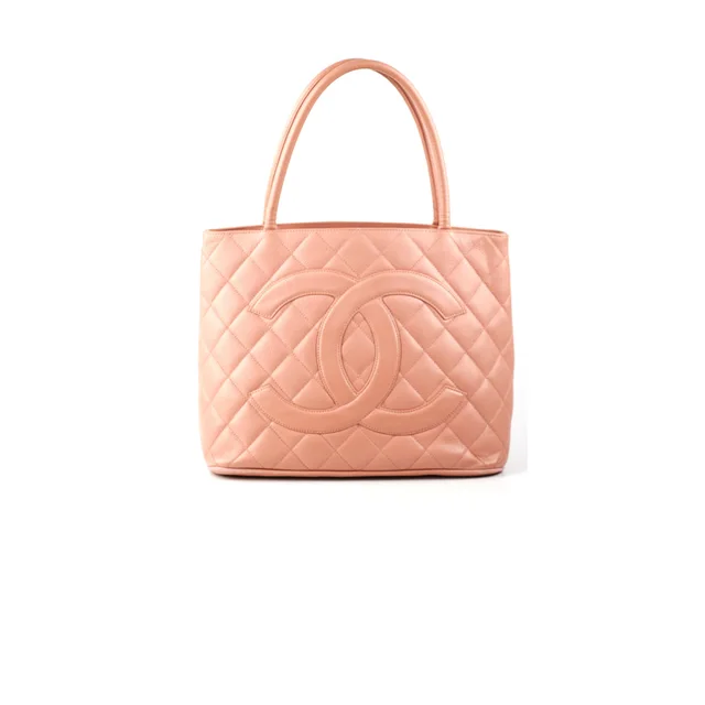 Chanel Medallion Tote Pink in Pink Caviar leather from The Purse Affair