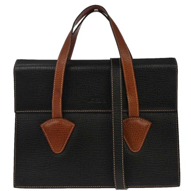 Loewe Black Leather 2way Shoulder Handbag in Black Leather from AMORE Vintage Tokyo