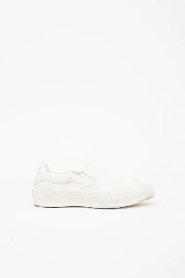 Alexander McQueen Leather Deck Skate Plimsoll Sneaker in Leather from VSP Consignment