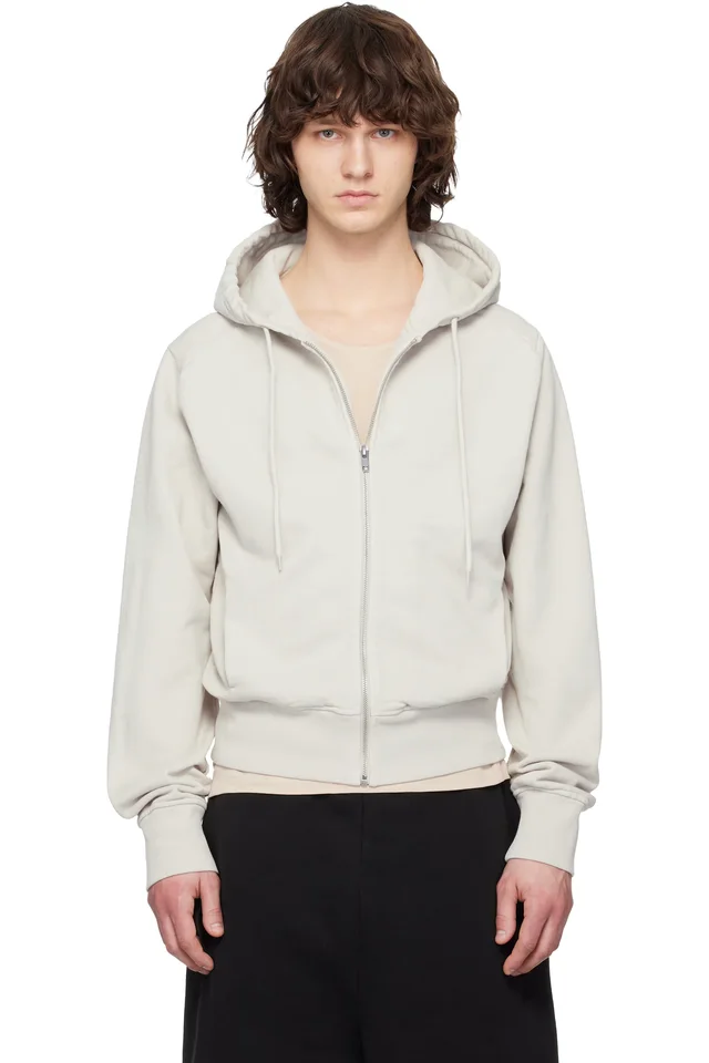 Off-White Slim Zip Up Hoodie
