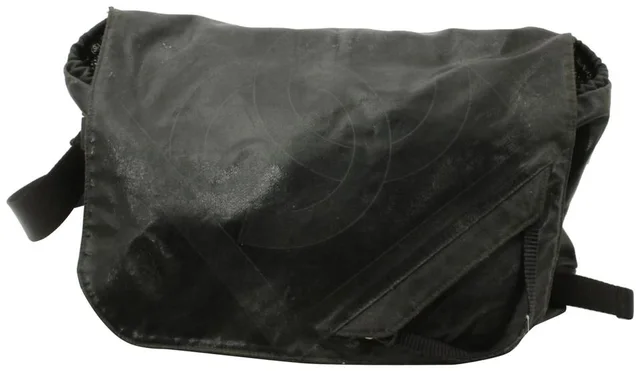 Chanel Black CC Logo Messenger Crossbody Bag in Black Canvas from Bagriculture