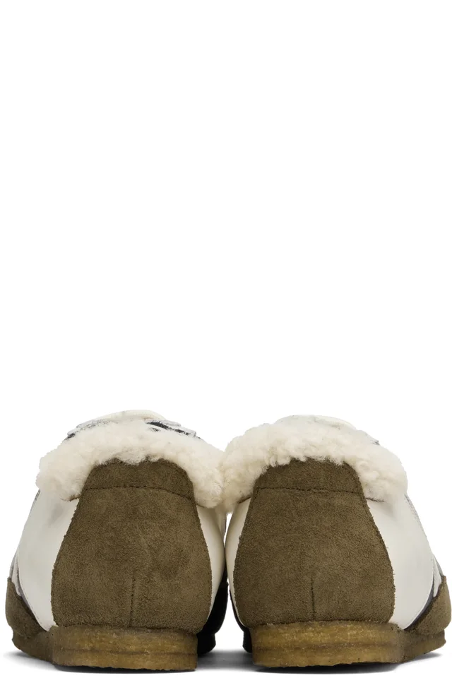 Stefan Cooke Off-White & Khaki Slashed Trainer Sneakers, photo 2 of 5 from SSENSE