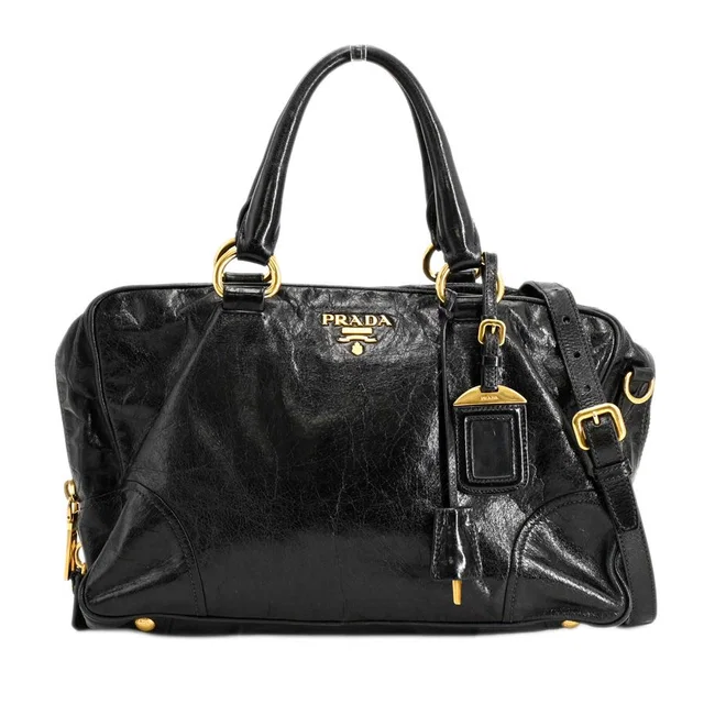 Prada Handbag 2-Way Black in Black from The Reluxe