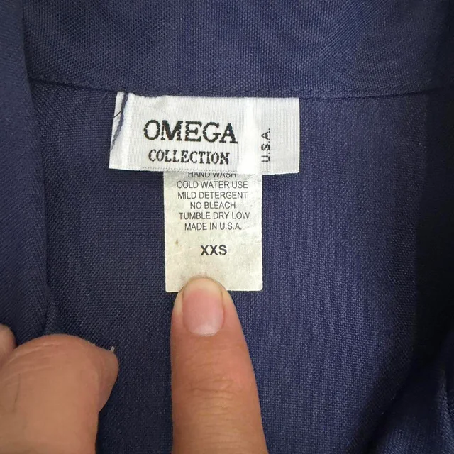Omega Women's Blazer Jacket - Navy/Blue - XXS in blue from Depop, photo 3 of 3