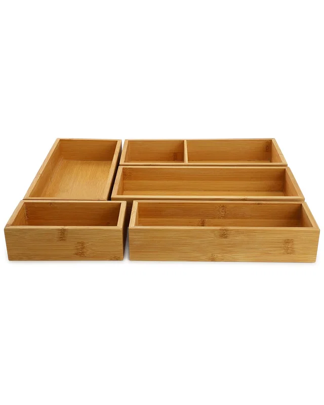 Megachef 5pc Bamboo Storage & Organization Trays, image 1 of 1 from Rue La La