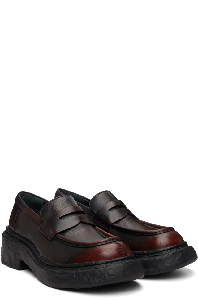 CAMPERLAB Black & Orange Vamonos Loafers, photo 4 of 5 from SSENSE