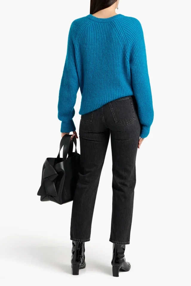 Acne Studios Cropped High-Rise Slim-Leg Jeans in Black, photo 3 of 4 from THE OUTNET