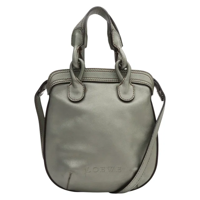Loewe Fiesta 2-Way Bag Green in Green Leather from VINTAGE QOO TOKYO