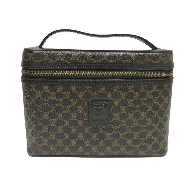 Celine Macadam Pattern Vanity Bag Leather in Leather from The Reluxe